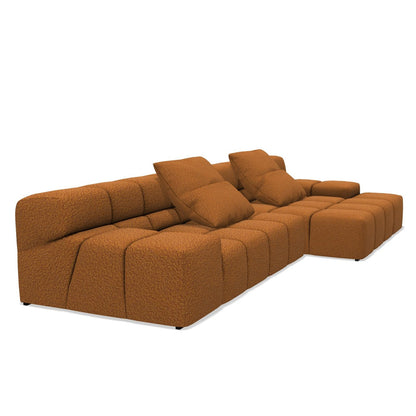 Tufty-Time Sofa 320cm | Ochre Sila 500 Upholstery