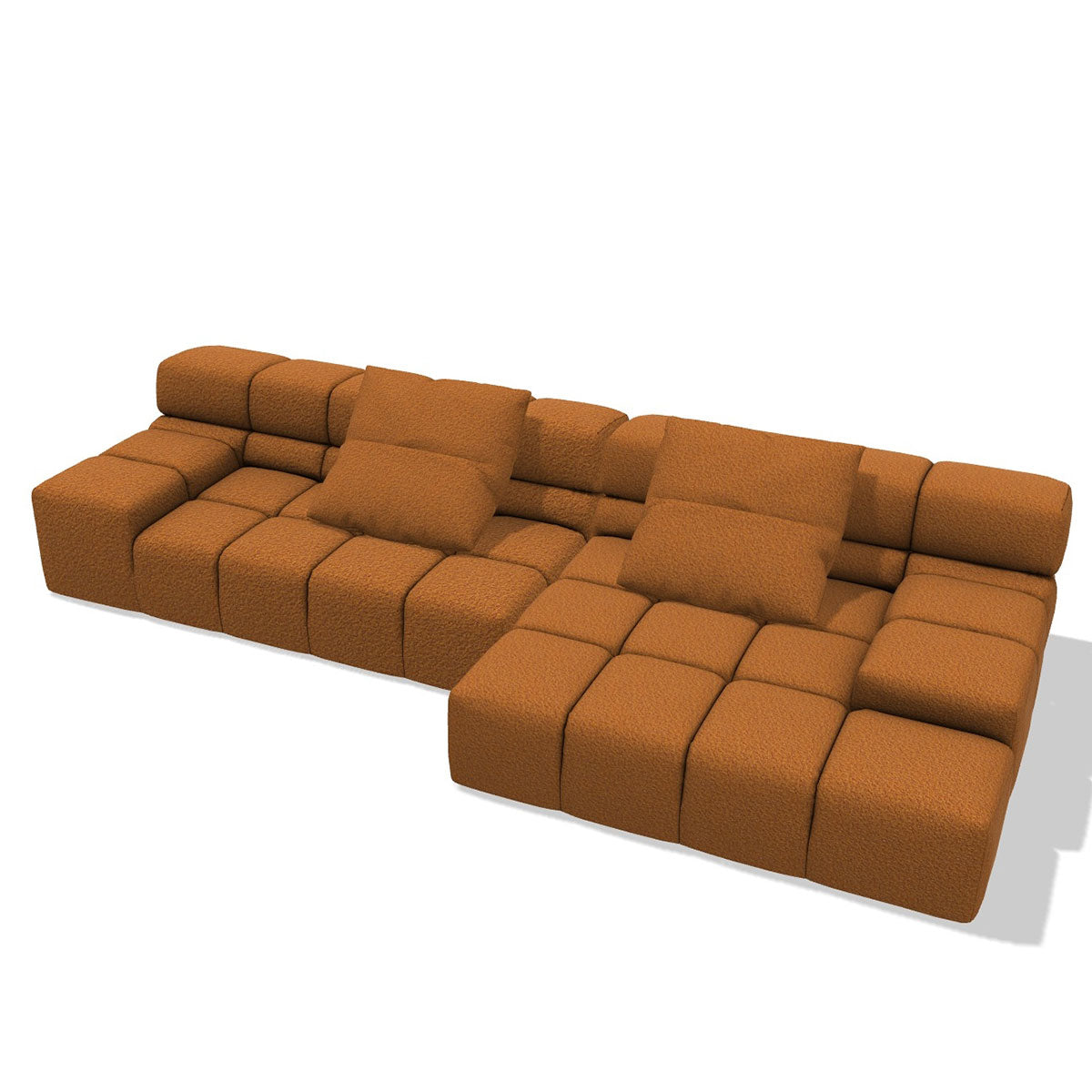 Tufty-Time Sofa 320cm | Ochre Sila 500 Upholstery