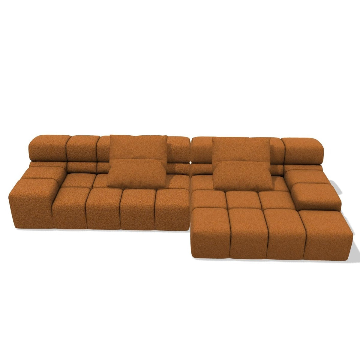 Tufty-Time Sofa 320cm | Black Green Bellano Fabric Upholstery