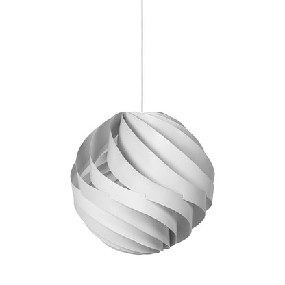 Turbo Pendant Light Large | Alabaster White Glossy Finish