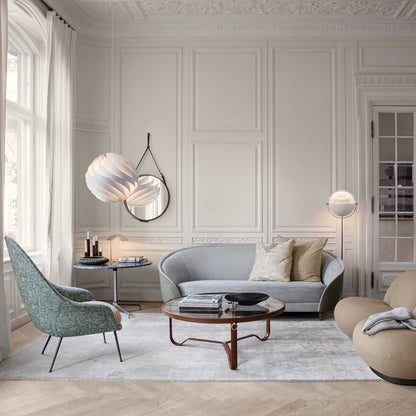 Turbo Pendant Light Large | Alabaster White Glossy Finish