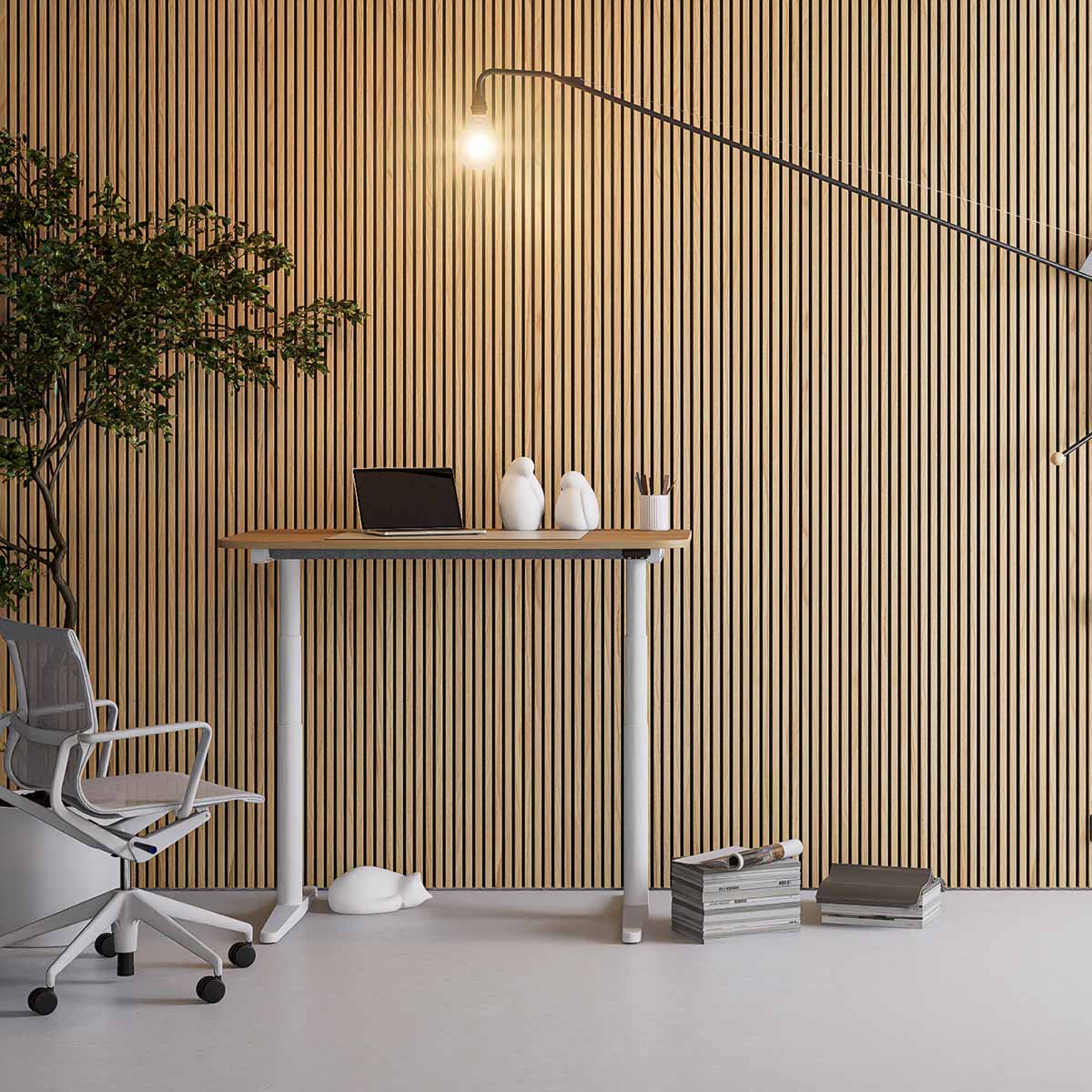 Tyde 2 Home Desk | Light Oak Veneer Top