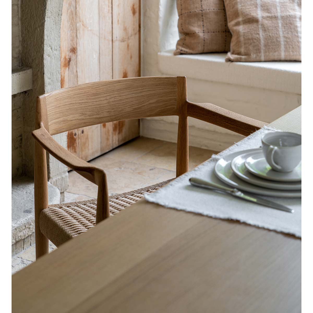 Uni Master Dining Chair | Natural Papercord Seat