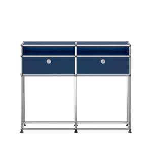 USM Small Narrow Console | Steel Blue Lacquer Panels