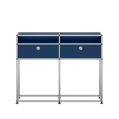 USM Small Narrow Console | Steel Blue Lacquer Panels