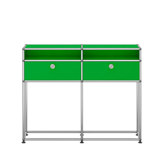 USM Small Narrow Console | Green Lacquer Panels