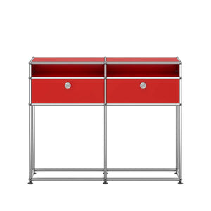 USM Small Narrow Console | Ruby Red Lacquer Panels