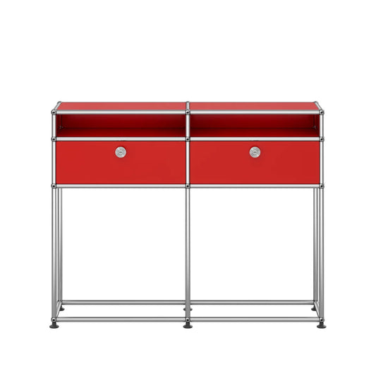 USM Small Narrow Console | Ruby Red Lacquer Panels