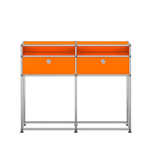 USM Small Narrow Console | Orange Lacquer Panels