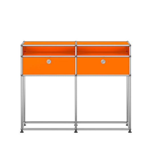 USM Small Narrow Console | Orange Lacquer Panels