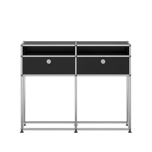 USM Small Narrow Console | Graphite Black Lacquer Panels