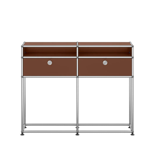 USM Small Narrow Console | Brown Lacquer Panels