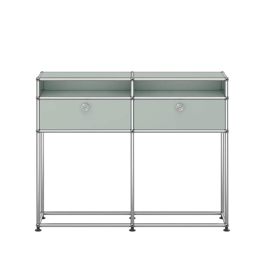 USM Small Narrow Console | Light Grey Lacquer Panels