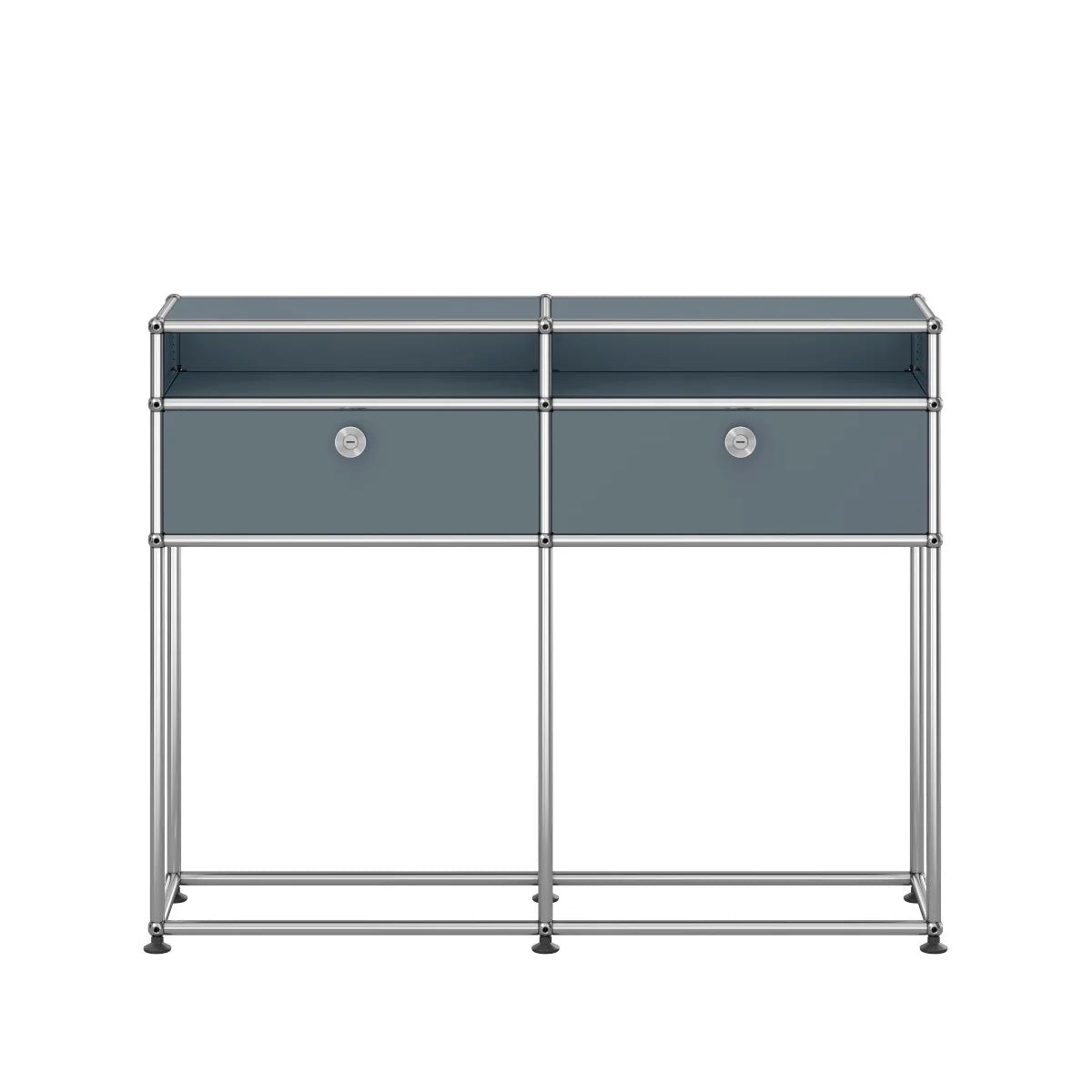 USM Small Narrow Console | Medium Grey Lacquer Panels