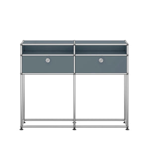 USM Small Narrow Console | Medium Grey Lacquer Panels