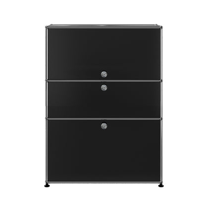 USM Bureau with Drawer | Graphite Black Lacquer Panels