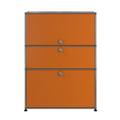 USM Bureau with Drawer | Orange Lacquer Panels
