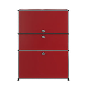 USM Bureau with Drawer | Ruby Red Lacquer Panels