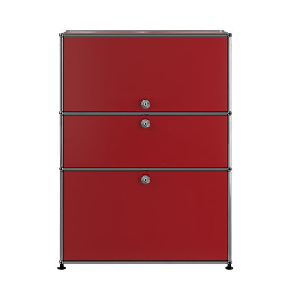 USM Bureau with Drawer | Ruby Red Lacquer Panels