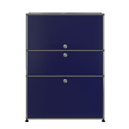 USM Bureau with Drawer | Steel Blue Lacquer Panels