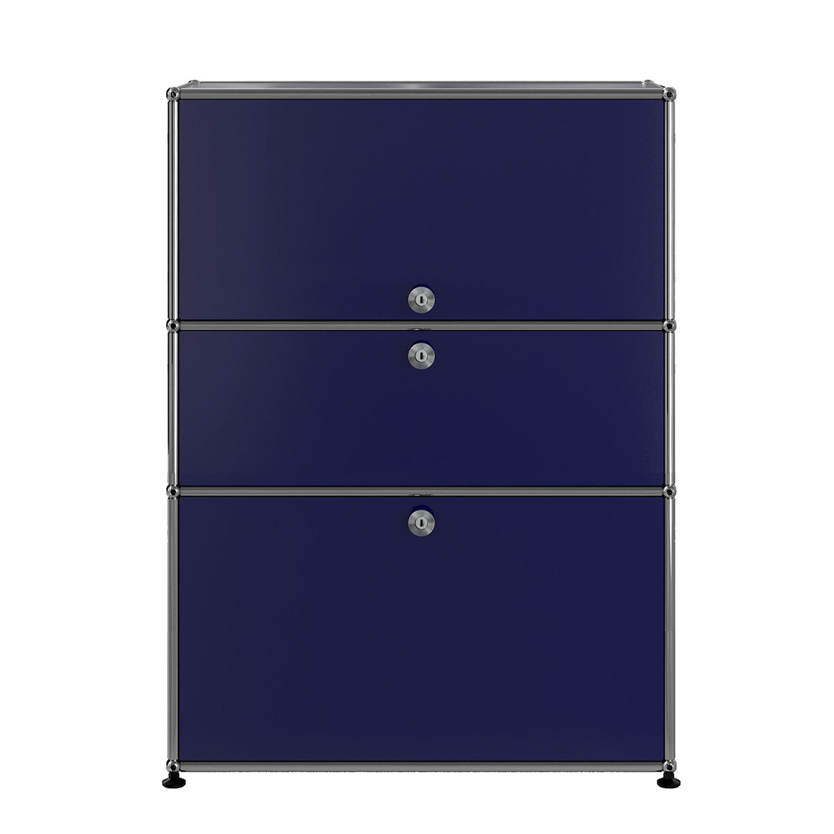 USM Bureau with Drawer | Steel Blue Lacquer Panels