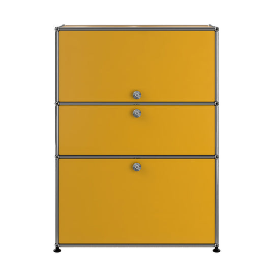 USM Bureau with Drawer | Golden Yellow Lacquer Panels