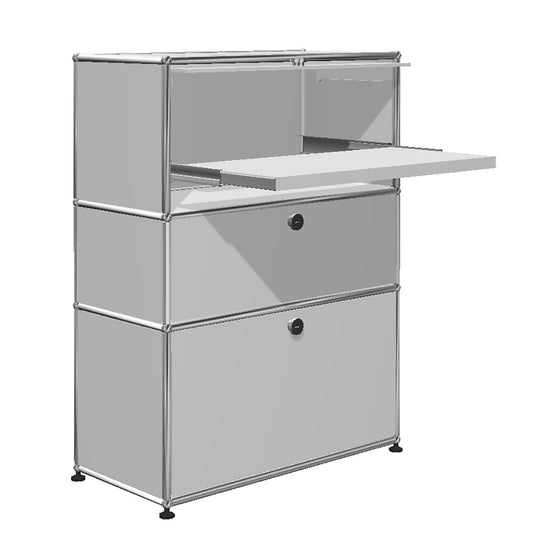 USM Bureau with Drawer | White Lacquer Panels