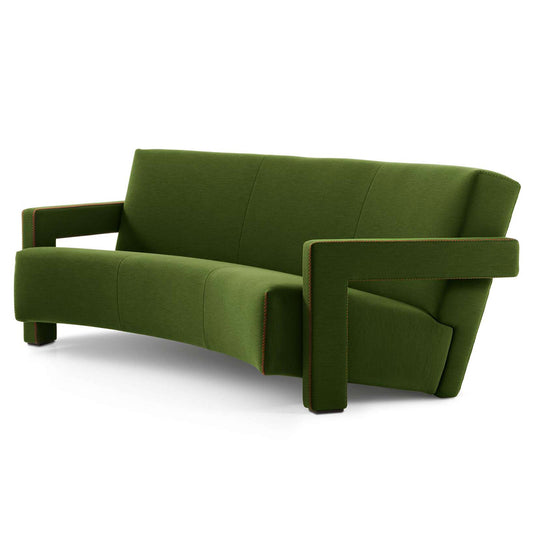 Utrecht 3 Seat Curved Sofa | Lincoln 13L584 Olive