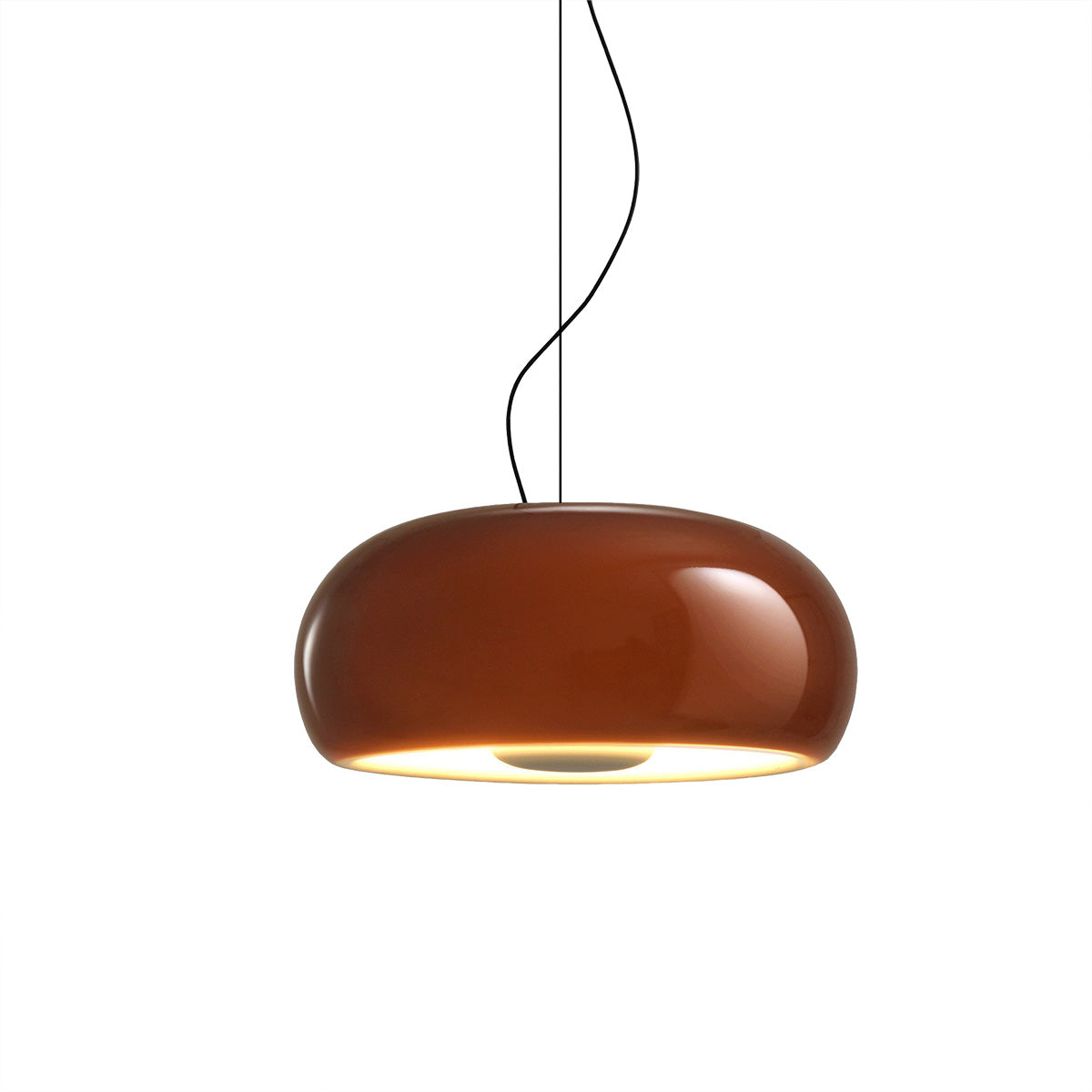 Vetra Pendant Light 43cm | Amber Glass