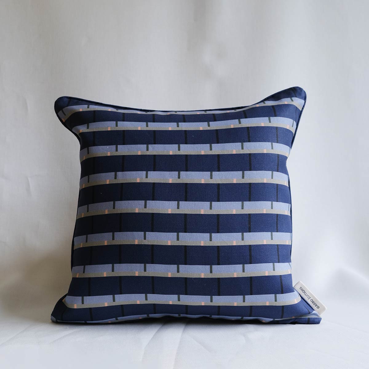Vibrant 01 Linen Cushion 45x45cm | Blue Linen