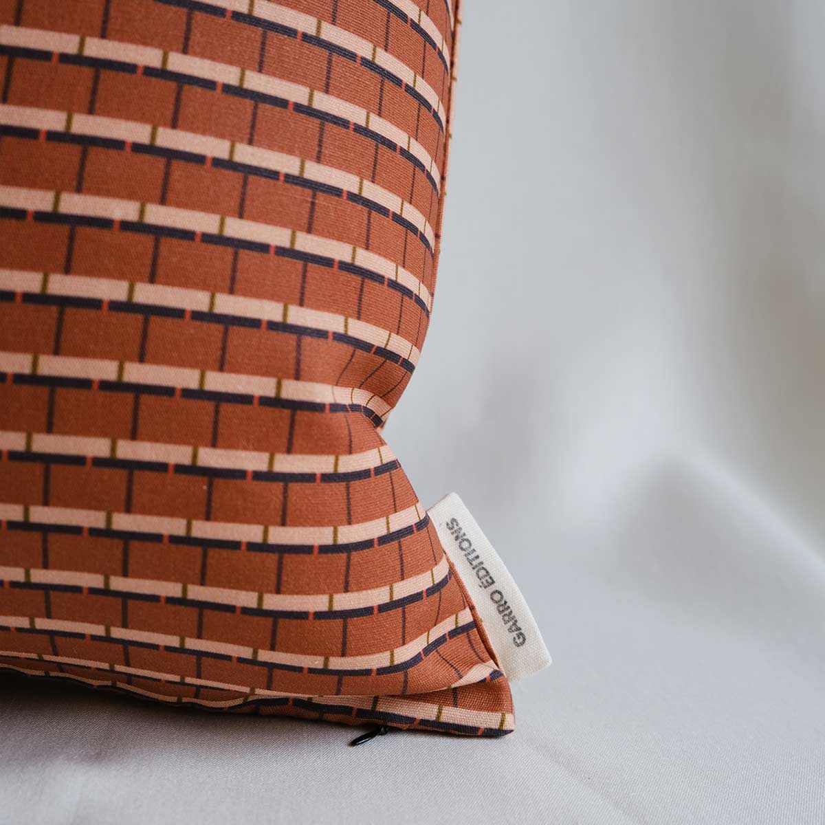Vibrant 02 Linen Cushion 45x45cm | Terracotta Linen