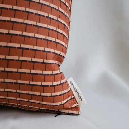 Vibrant 02 Linen Cushion 45x45cm | Terracotta Linen