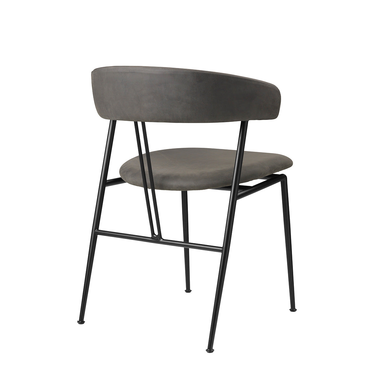 Violin Chair Fully Upholstered | Grey 21007 Dunes Leather