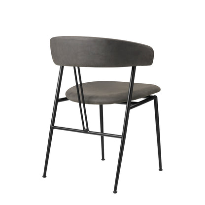 Violin Chair Fully Upholstered | Grey 21007 Dunes Leather