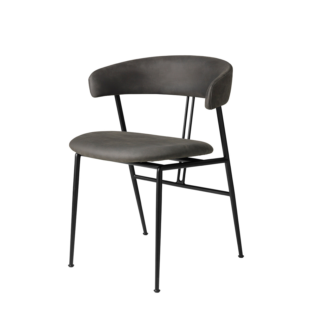 Violin Chair Fully Upholstered | Grey 21007 Dunes Leather