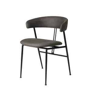 Violin Chair Fully Upholstered | Grey 21007 Dunes Leather