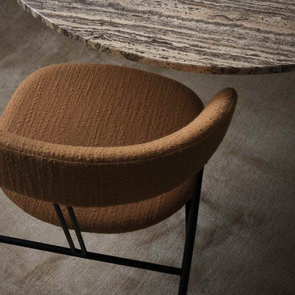 Violin Chair Fully Upholstered | Khaki Green 015 Clay Sahco Fabric