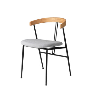 Violin Chair Seat Upholstered | Grey MD215A18 Aurin Fabric