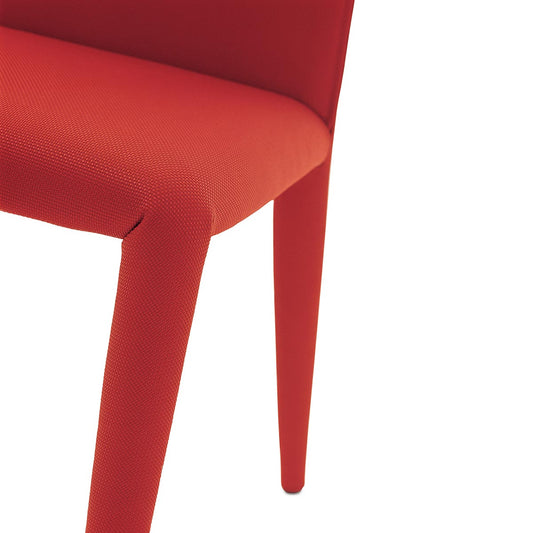Vol Au Vent Dining Chair | Black Red Bellano Fabric Upholstery