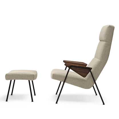 Votteler Stool | Isis 7274 Pale Grey Fabric
