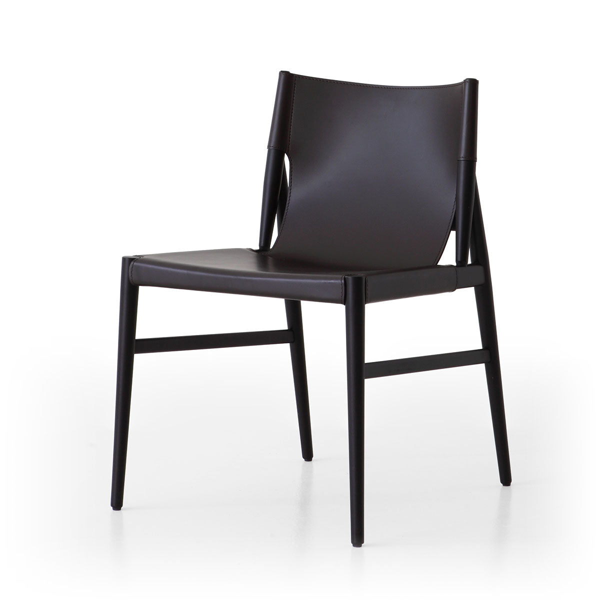 Voyage Chair | Dark Brown Saddle Leather