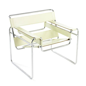 Wassily Lounge Chair | White Beige Cowhide 84