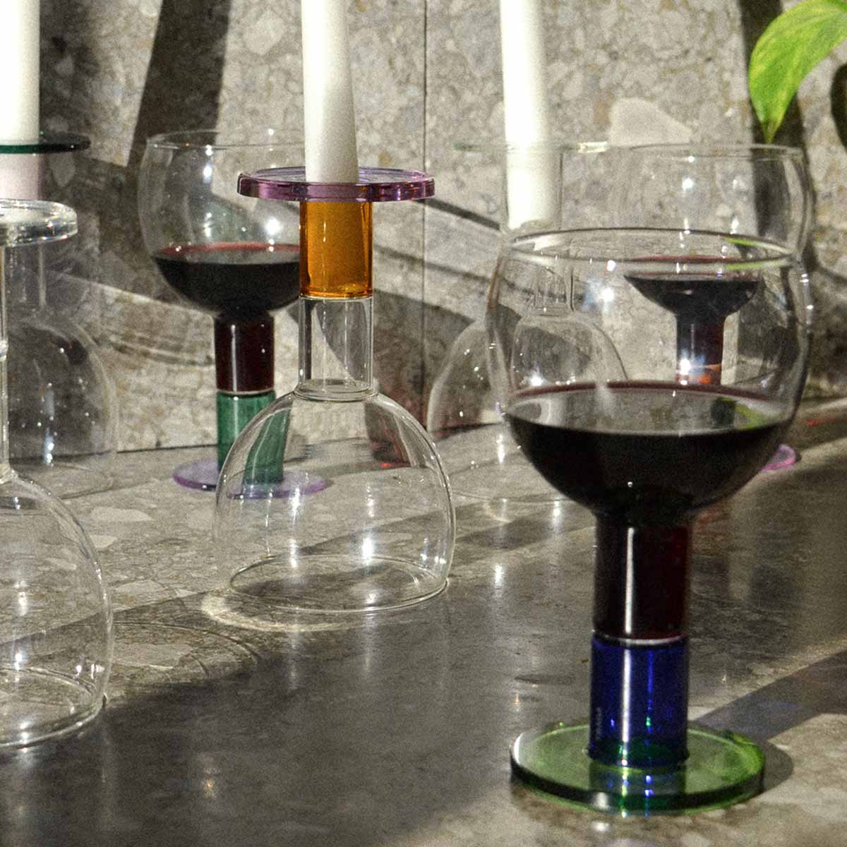Pair of Eclipse Wine Glasses | Multicoloured