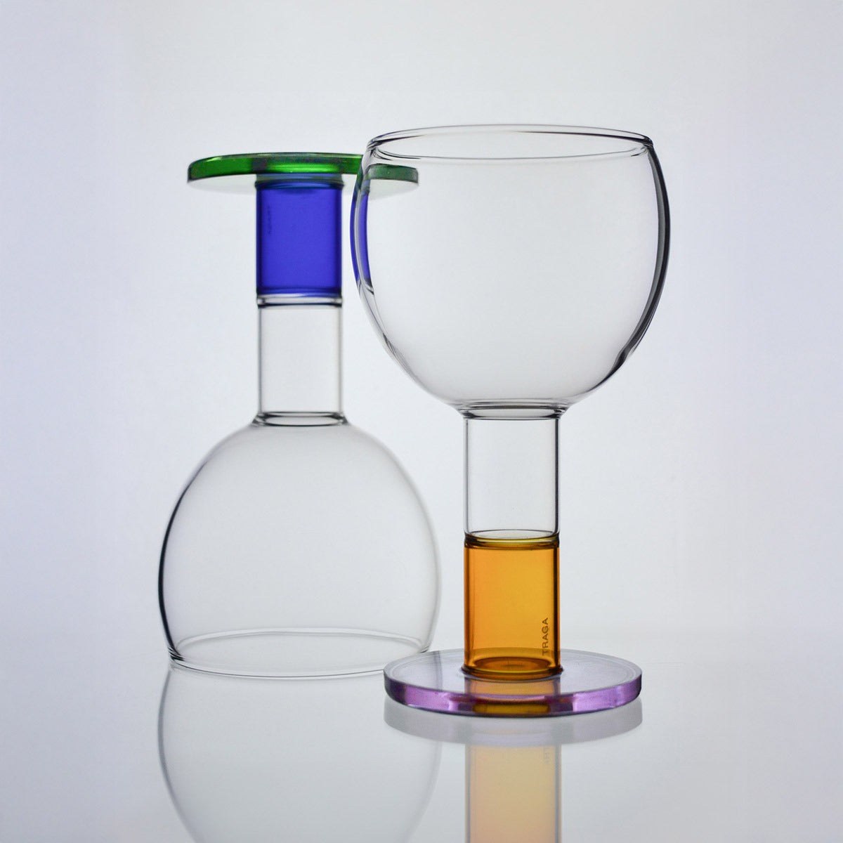Pair of Eclipse Wine Glasses | Multicoloured