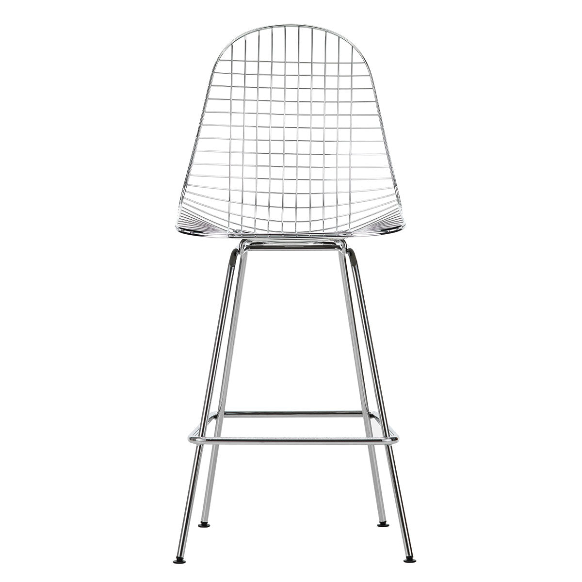 Eames Wire Stool High | Chromed Frame with Felt Glides