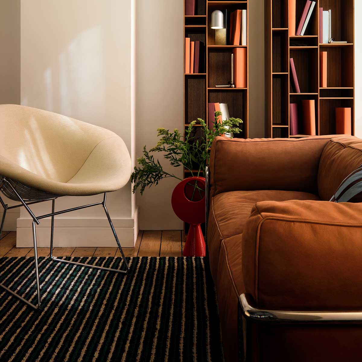 Bertoia Diamond Chair | Upholstered in Ivory Circa K10541 Fabric