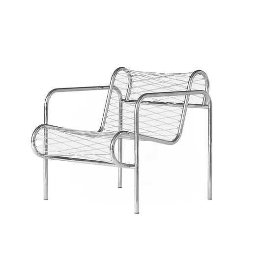 Wire Chair | Hand Polished Stainless Steel Frame