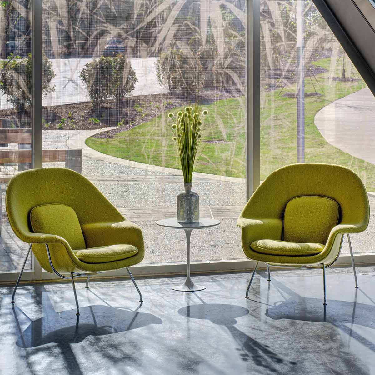Womb Chair Relax | Brown White Harley Upholstery