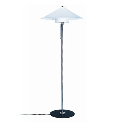 Wagenfeld Floor Lamp | Nickel Plated Brass Black Base