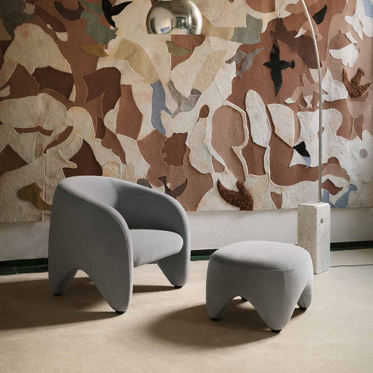Yuzu Armchair | Stone Etoile 25 Fabric